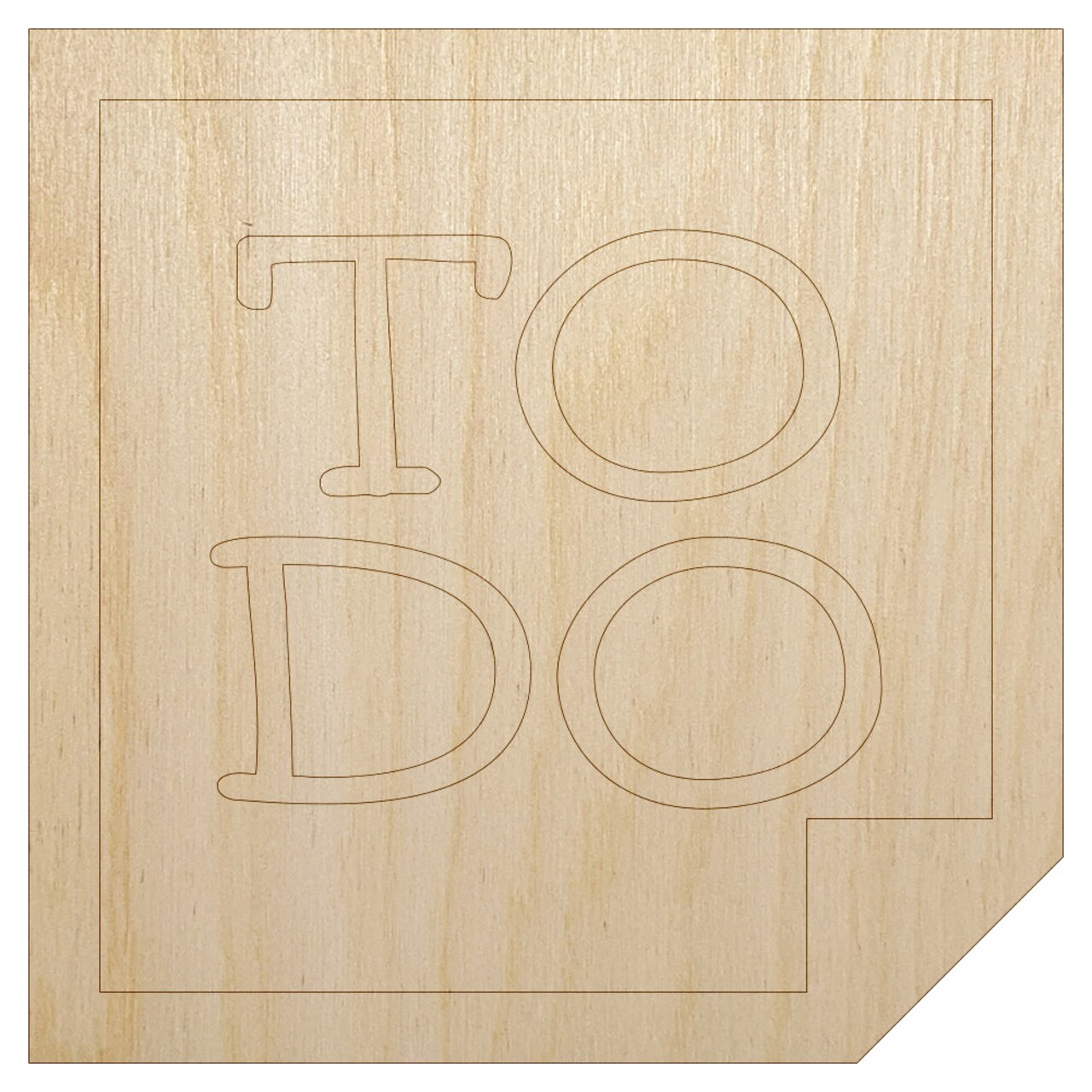 To Do Note Unfinished Wood Shape Piece Cutout for DIY Craft Projects